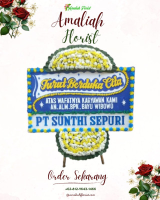 Papan Bunga Duka di Mustikajaya